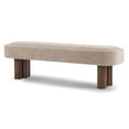 thumbnail image 6 of GZXS Modern Upholstered Dining Bench in Khaki Boucle, 60" Long Cushioned Seat, Ideal for Dining Area or Living Space, 6 of 8