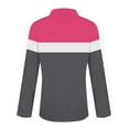 thumbnail image 7 of Pink Women's Long Sleeve T-shirt, Women'S 3/4 Sleeve Quarter Zip Shirts Collared V Neck Pullover Top Collared Casual Fall Tunic Color Block Blouses,Women's Long sleeve T-shirt L, 7 of 7