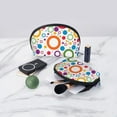 thumbnail image 5 of YFYANG 2 Piece Women's Portable Makeup Bags, Colorful Circle Pattern Clutch Travel Toilet Bags Cosmetic Organizer, 5 of 7