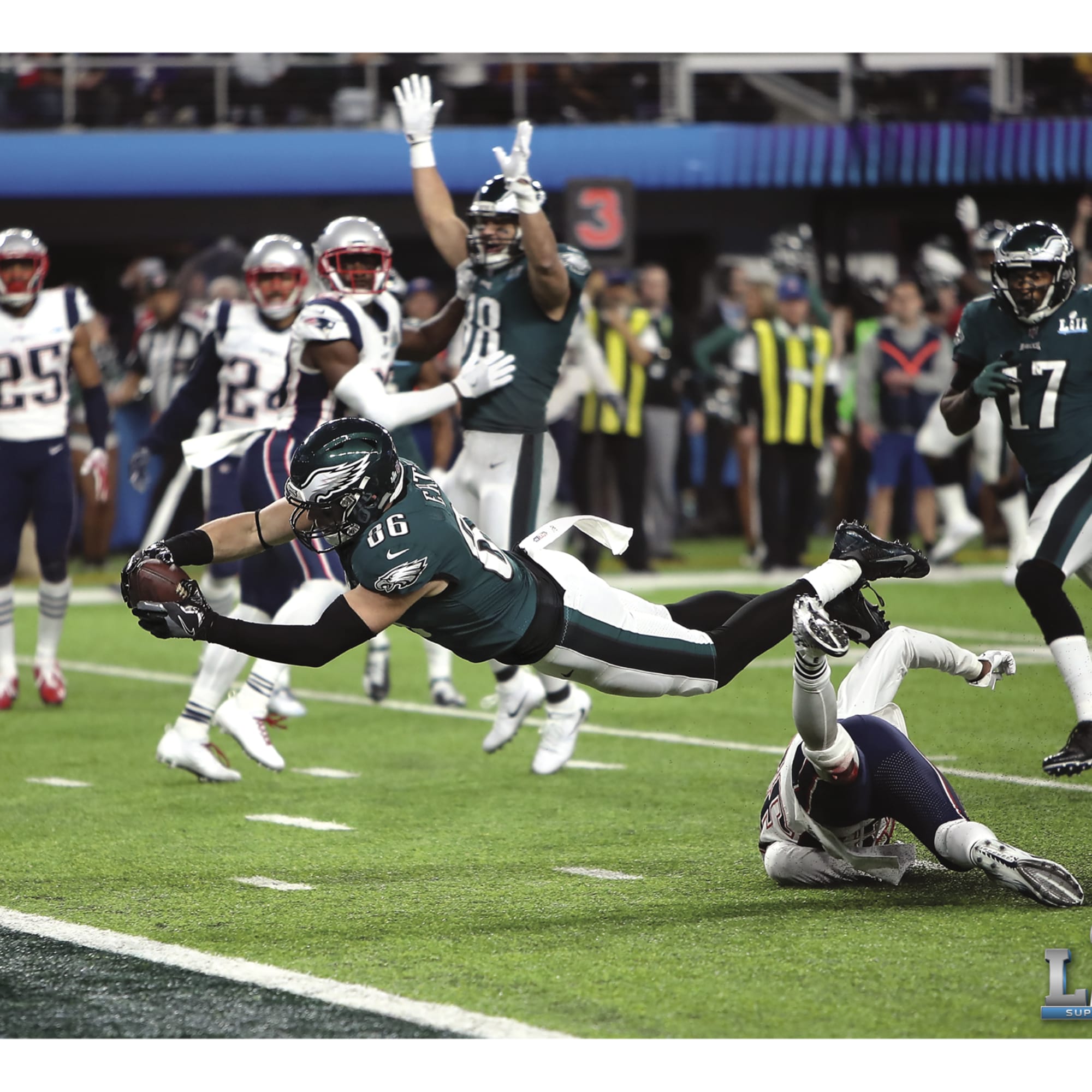 Fathead Zach Ertz Super Bowl 52 Diving Touchdown Mural Giant Nfl Removable Wall Graphic Walmart Com Walmart Com