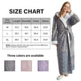 thumbnail image 4 of UNEEI Robes for Women Hooded Full-Length Womens Robes Soft Warm Women Bathrobes Gray L, 4 of 7