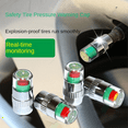 thumbnail image 4 of 4Pc Car Tire Pressure Indicator Tire Pressure Gauge Indicator Alert Monitoring Valve Cap Sensor External Valve Detection, 4 of 7