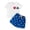 White, variant on 4th of July Boy Outfit Toddler USA Flag Polo Shirts Gingham Plaid/Stripes Shorts Set Independence Day Clothes(Blue1/2-3 Years)