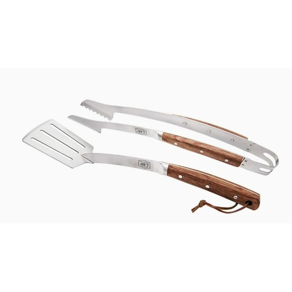 Oklahoma Joe BBQ Grill 2 Piece Rosewood Tool Set With Tongs and Spatula