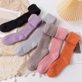 thumbnail image 5 of Prolriy Thigh High Socks for Women Thermal for Womens Coral Fleece Stripe Colorful Lightweight Athletic Casual Winter Soft Warm Comfort Long Womens Socks Black One Size, 5 of 5