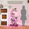 thumbnail image 4 of HRYGD Plant Stand Indoor with Grow Lights - No Visible Cords, 4 Tiered 31'' Metal Wood Display Shelves, Home Decor, Wireless & Sleek Design, 4 of 9
