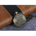 thumbnail image 5 of Bronze POW MIA Ornate Men's Pocket Watch & Chain Vietnam War Nam Veteran Gift, 5 of 6