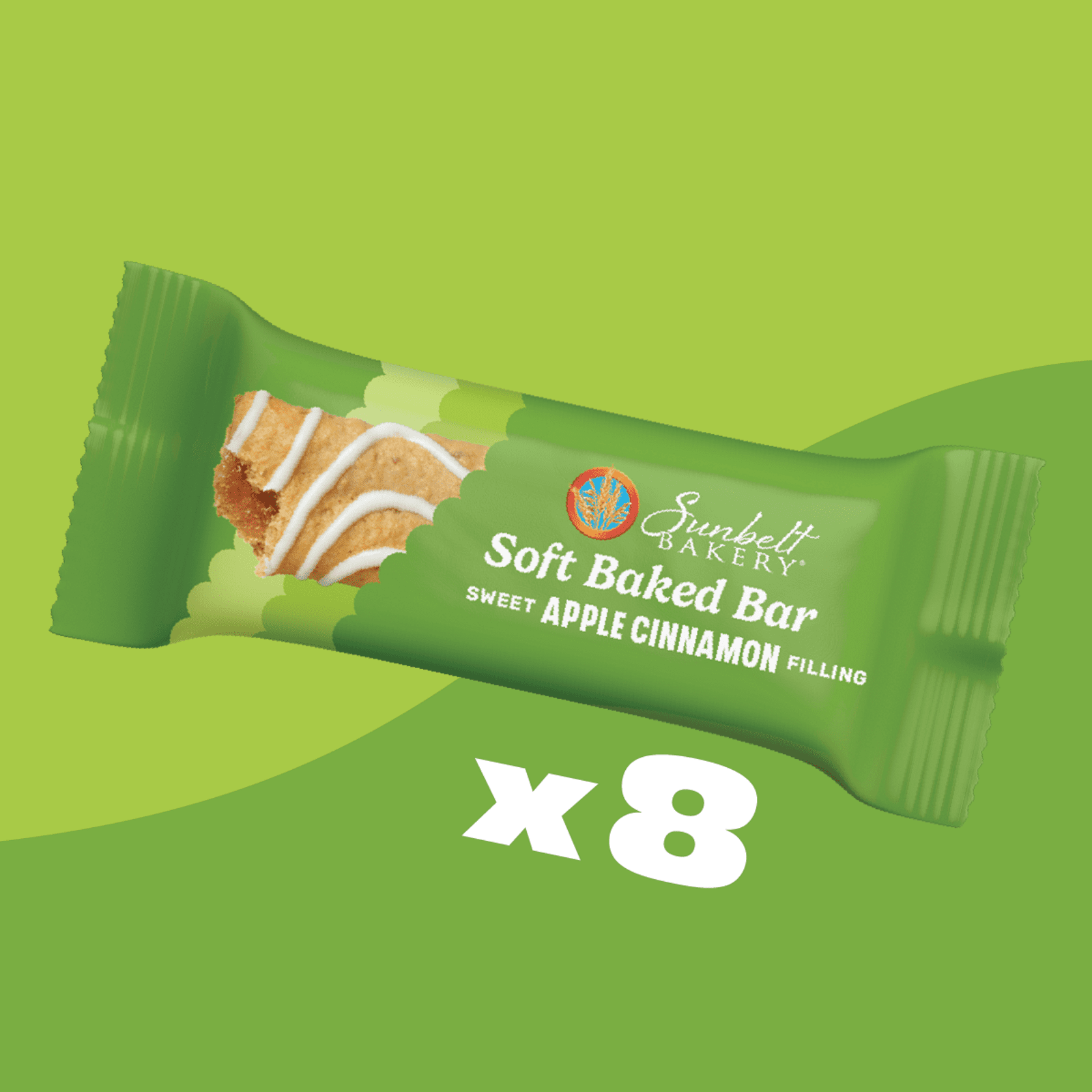 (4 pack) Sunbelt Bakery Soft Baked Bars Apple Cinnamon, 8 Count