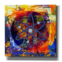 Epic Graffiti 'Atom Cosmos Crypto In Color' by Epic Graffiti Portfolio Giclee Canvas Wall Art, 18"x18"