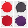 thumbnail image 2 of Round Chair Cushion with Rope Ties for Office/Home/Restaurant (Dark Red), 2 of 5