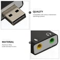 thumbnail image 4 of 7.1 Adaptador de audio USB Tarjetas de sonido externas con auriculares y micrófono Jack, 4 of 4