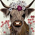 thumbnail image 1 of (GSYX101) Resina Con Forma Especial Highland Yak Diamante Parcial 30*30cm, 1 of 9