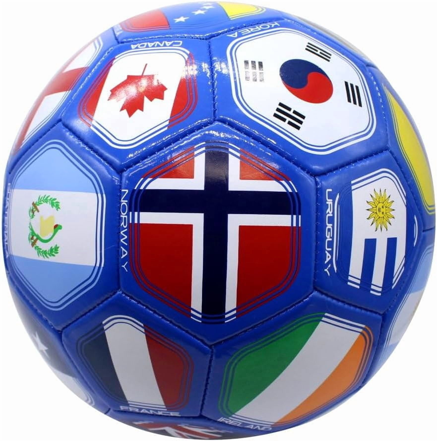 Country Flags Soccer Ball Size 5, World Club National Teams, Flag Soccer Ball - Blue