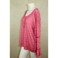 thumbnail image 3 of STYLE & COMPANY Womens Red Lace Long Sleeve Scoop Neck Button Up Top Size: L, 3 of 3