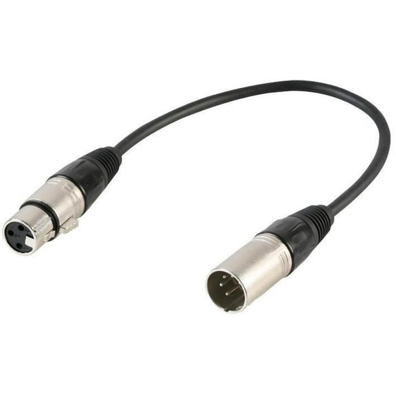 PULSE - 5 Pin XLR Male to 3 Pin XLR Female DMX Adaptor Lead, 0.22m