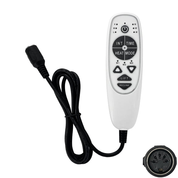 9 Button 5 Female Pin Massage Remote Model DN-34A with USB for Power Recliner Electric Sofa