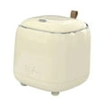 thumbnail image 5 of deevoka Desktop Trash Can Stylish Press Type Luxury for Vanity Top Counter light yellow, 5 of 9