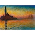 thumbnail image 2 of Monet, Claude 14x11 Black Ornate Wood Framed with Double Matting Museum Art Print Titled - San Giorgio Maggiore, 2 of 4