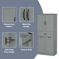 thumbnail image 5 of Furvclv Bathroom Storage Cabinet With 2 Laundry Baskets, Tall Anti-Tipping Tilt-Out Double Doors Hidden Laundry Hamper Cabinet With 2 Doors & 1 Drawer For Laundry Room, 5 of 9