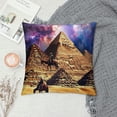 thumbnail image 2 of Orinice Pyramids Horse Camel Graphic Decorative Pillow Cover 1PC 20x20in, 2 of 5
