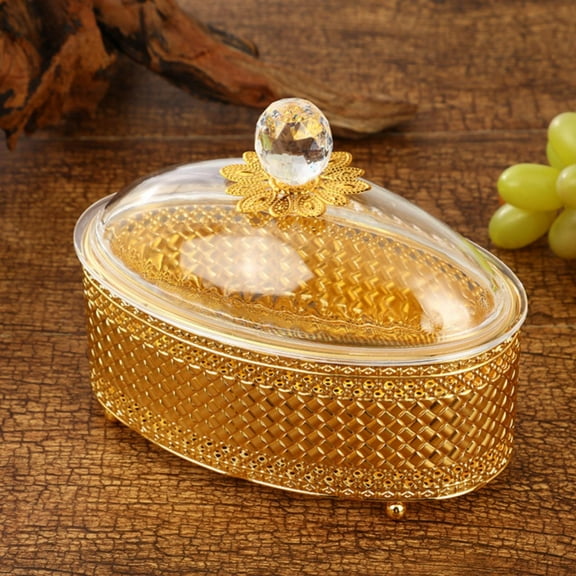 Clearance Food Storage under $5,Cookie Jar Decorative Jar With Lid Metal And Acrylic Snack Craft