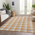 thumbnail image 6 of Addison Rugs Mayfield Premium Machine Washable Transitional Plaid Orange Rectangle Rug, 8' x 10', 6 of 6