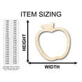 thumbnail image 2 of Unfinished Wood Hollow Apple Outline Shape - Craft - up to 46" DIY 36" / 1", 2 of 3