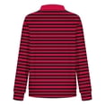 thumbnail image 4 of Riecok Plus Size Jackets for Women Lapel Long Sleeve Jackets Button Down Striped Coats Casual Stylish Clothes, 4 of 5