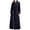 Black, variant on Womens Robe Long Fleece Bathrobe Warm Waist Belt Super Soft Spa Plush Full Length Bath Robe with Shawl Collar Pockets Womens Winter Pajamas