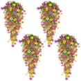 thumbnail image 1 of Flores colgantes artificiales TURNMEON de 79 cm resistentes a los rayos UV, 4 piezas, 1 of 9