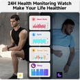 thumbnail image 6 of Vibeat IDW26 1.83” Smartwatch - Fitness Watch w/ Alexa, IP68, 100+ Exercise Modes, Black, 6 of 9