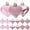 Pink, variant on Topboutique Valentines Heart Shaped Ornaments,12 Pcs Christmas Decorations,Glitter Heart Baubles,Hanging Baubles Tree Ornaments for Xmas Tree Valentine's Day Decor,Home Party Wedding Decor,Red