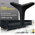 thumbnail image 2 of 4 Inch / 10cm Metal Furniture Legs, Btowin VCF 4Pcs Black Triangle Diamond Furniture Feet Modern Style Furniture Sofa Legs, DIY Heavy Duty Replacement Legs for Cabinet Sofa TV Stand Bookcase, 2 of 6
