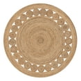 thumbnail image 3 of Well Woven Ellie Natural Color Hand-Braided Geometric Jute Area Rug 6' Round, 3 of 8