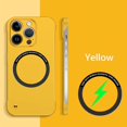 thumbnail image 1 of Frameless Magnetic For Magsafe Slim Case For iPhone 16 13 12 15 Pro Plus Max X XS Max XR Wireless Charging Hard Back Cover yellow For iPhone 14 Plus, 1 of 6