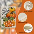 thumbnail image 3 of Fall Hello Pumpkin Patch Decorative Garden Flag, Autumn Polka Dots Farmhouse Seasonal Yard Outside Decorations, Thanksgiving Rustic Outdoor Small Home Decor Double Sided 12 x 18, 3 of 6