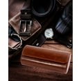 thumbnail image 7 of 2/3  Watch Travel Case -Classic Leather Watch Case with Perfect Texture.Mens Watch Case for Travel Handcrafted by Craftsmen (Brown 2 Slot), 7 of 7