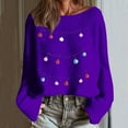 thumbnail image 2 of Fall Saving Talove Long Sleeve Shirts for Women Funny Graphic Sweatshirt Women Fall Clothes Fall Fashion Clothes 2025 Womens Tops Dressy Casual 3/4 Sleeve Christmas Shirts, 2 of 6