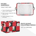 thumbnail image 2 of GZHJMY 1 Pack Cute Christmas Snowman in Black and Red Plaid Large Storage Basket,Collapsible Toy Storage Box Waterproof Laundry Basket with Handle for Home Closets, Offices, Bedroom, 2 of 7