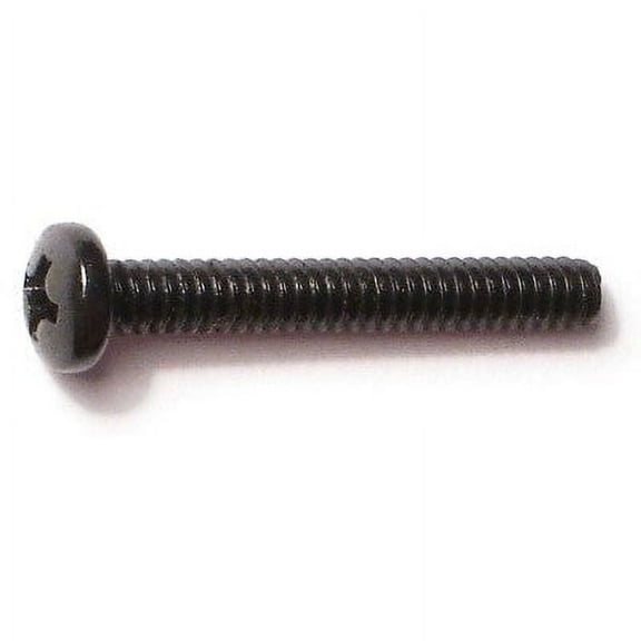 #6-32 x 1" Black Oxide Phillips Pan Head Machine Screws (25 pcs.)