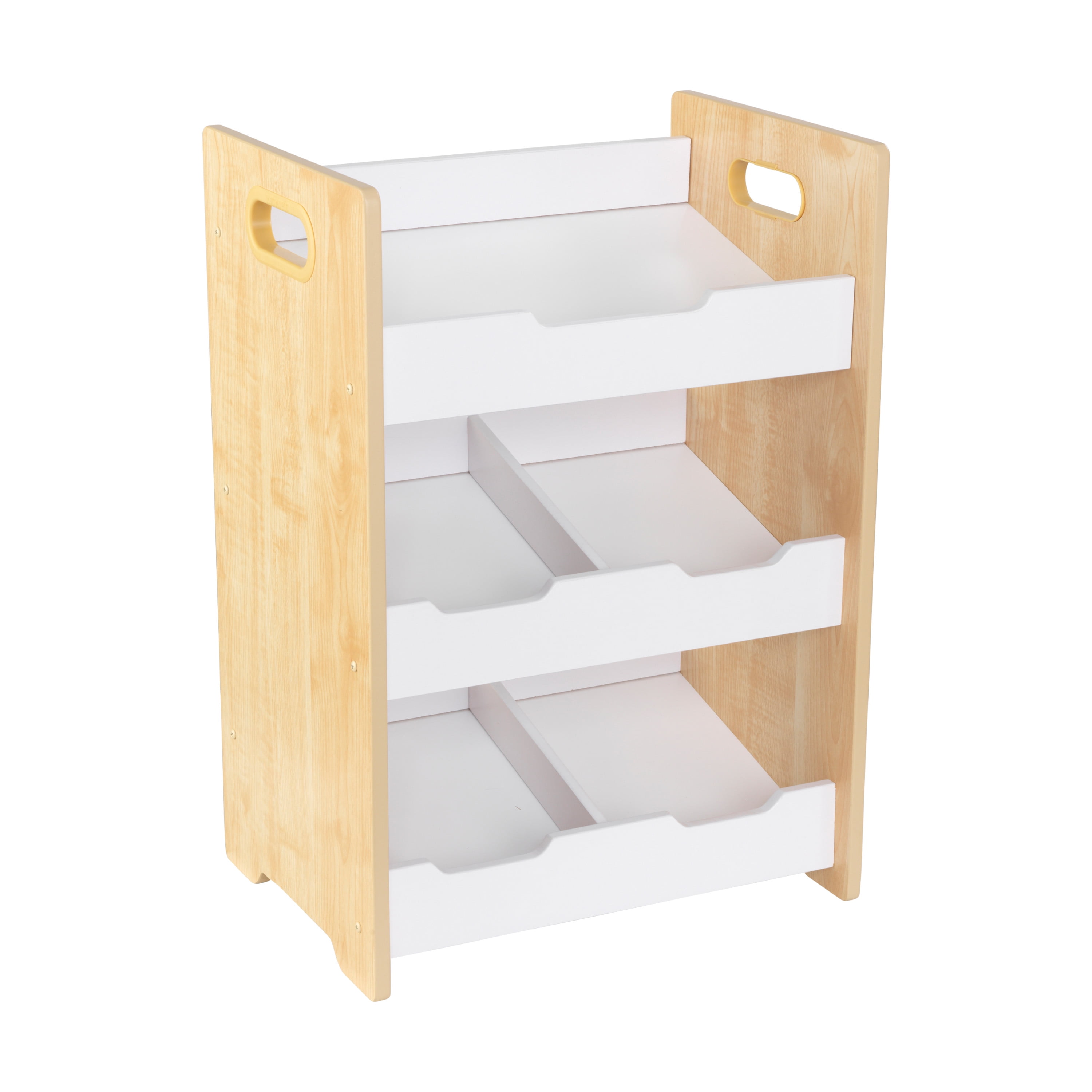 KidKraft Wooden Angled Bin Unit with Five Compartments, Natural & White -  Walmart.com