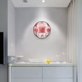 thumbnail image 3 of BZSMCE Wall Clock Acrylic Size：9.5*9.5in/11.9*11.9in Sweet Strawberry Patch Design Pattern Clock, 3 of 10