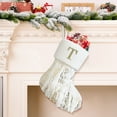 thumbnail image 5 of Small Christmas Tree,Personalised Christmas Stockings with Letters 22 Cm Embroidered Santa Stocking Gold Striped Christmas Sock Fireplace Hanging Ornaments Christmas Tree, 5 of 5