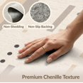 thumbnail image 6 of ODIKA 2'x3' Brown Ivory Geometric Roman Design Washable Doormat Modern Pattern with Pebble Accents for Entryway, Kitchen, Laundry Room, Non-Slip, Low Pile, 6 of 7