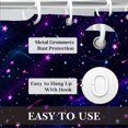 thumbnail image 4 of Purple Galaxy Shower Curtain 72x72, Waterproof Washable Polyester Bathroom Curtain, Galaxy Bath Curtain with 12 Plastic C Hooks, Machine Washable Fabric Bath Curtain for Bathroom Decor, 4 of 5