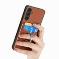 thumbnail image 6 of Allytech for Galaxy Note 10 Case with Cards Holder, Rotating Ring Stand Slim Fit Wallet Back Cover Bumper Shockproof Phone Case for Samsung Galaxy Note 10 - Brown, 6 of 13