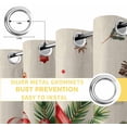 thumbnail image 4 of Fsddascl Christmas Pine Blackout Curtains for Bedroom/Living Room, Thermal Insulated Kitchen Curtains, Candy Cane Sage Leaves Retro Beige Grommet Darkening Window Treatment Drapes 42"x84"x2, 4 of 6