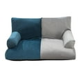 thumbnail image 1 of Sofá cama para perros con respaldo alto, nido doble, color a juego, moderno y elegante. gris cian, 1 of 9