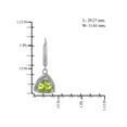 thumbnail image 3 of 3.00 Carat T.G.W. Peridot And White Diamond Accent Sterling Silver Dangle Earrings, 3 of 3