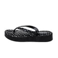 thumbnail image 2 of Xdegoge Flip Flops for Women Open Toe Flatform Thong Sandals Retro Polka Dot Print Thick Sole Slip On Casual Beach Vacation Daily Shoes, 2 of 9